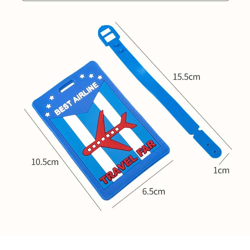 Etiqueta de Equipaje con Dibujos Animados